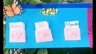 DIY Calendar 2024 | How to make cute desk calendar | Paper craft | Paper table calendar |