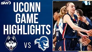 UConn против Seton Hall (19 февраля) | Лучшие моменты женского баскетбола UConn | SNY