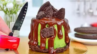 🍫Satisfying Miniature Chocolate Mint Cake Decorating | Coolest Tiny OREO Cake Design By Mini Sweets