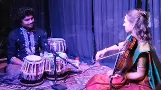 Raag Durga on Hindustani Violin, Alap, Jhaptal, Teental, Lucia Thomas and Abhijit Kastha