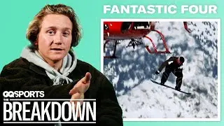 Pro Snowboarder Breaks Down Snowboarding Movie Scenes | GQ Sports