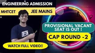 Analysis of CAP 1 Cutoff | Vacant Seats For CAP 2 | CAP Round 2 Form Filling |