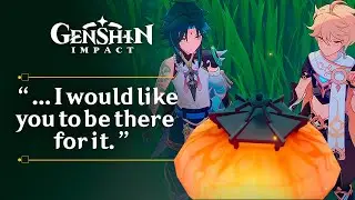 Xiao & Traveler Release A Lantern Together Cutscene | Pervases Temple Lantern Rite 2024 |Genshin 4.4