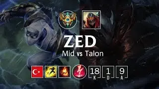 Zed Mid vs Talon - TR Challenger Patch 8.24