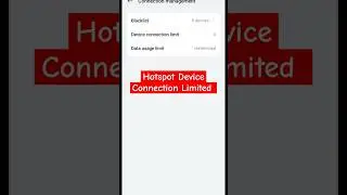 Device Connection Limit Hotspot #shorts #hotspot