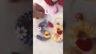 S Alphabet Bag charm #crochet #handmade #craft #alphabet  craftstoryshop ​⁠  ​⁠ @lovelydiy