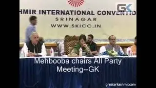 CM Mehbooba chairs All Party Meeting in Srinagar