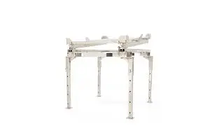 IBC-TLT Stainless Steel Bulk Container Tilt Stand with Fork Pockets and Adjustable Legs