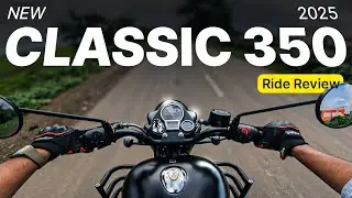 New 2025 Updated Royal Enfield Classic 350 Ride Review😍(Dark) #royalenfield #cb350