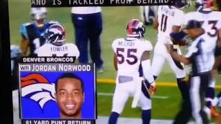Panthers Addison  makes great super bowl play