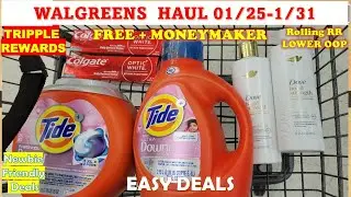 Walgreens Couponing Haul 1/25-1/31 | TRIPLE REWARDS | Tide FREE 