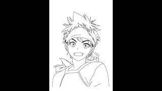 Yukhira Soma Drawing easy step by step//Cartoon drawing ideas 💡 easy drawing #viral