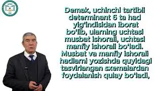 Determinantlar va ularning xossalari