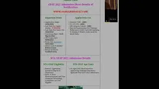 NTA GPAT ADMISSION EXAM CITY.  2022.