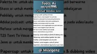 Tools Ai Untuk Content Creator #ai #chatgpt #web  #konten