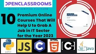 Open Classrooms Premium Online Courses 2023 | Free Certificates | Learn HTML, CSS, Python, Java