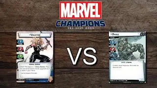 Valkyrie vs Rhino - Marvel Champions LCG Gameplay