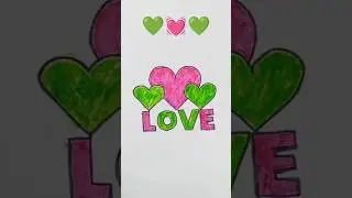 Color filling in 💚💓💚 love #art #drawing #heart