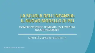 La scuola dell’infanzia: il nuovo modello di PEI