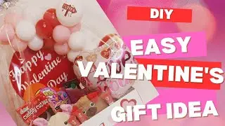 Valentines gift idea | Valentine box with a balloon backdrop #diy #valentinesideas #giftideas