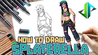 [DRAWPEDIA] HOW TO DRAW SPLATERELLA SKIN from FORTNITE - STEP BY STEP DRAWING TUTORIAL