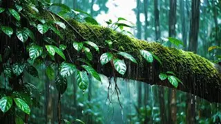 Rain and Thunder Sounds on Cozy Forest | Soothing Rain Sounds for Sleeping & Relaxation