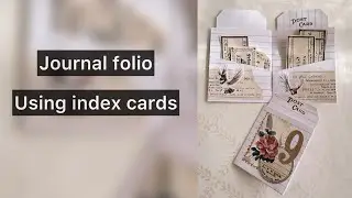 Journal folio for junk journal - INDEX CARD folder