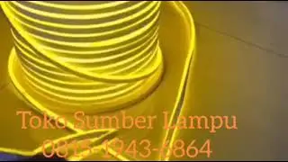 Lampu Neon Flex Kuning Dua Sisi