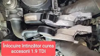 Înlocuire întinzător curea accesorii Volkswagen Skoda Seat Audi 1.9 TDI/ Auxiliary belt tensioner