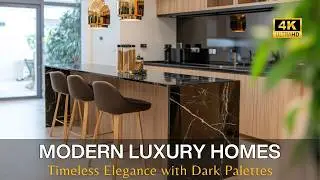 The Elegance of Dark Palettes: Modern Luxury Homes with Sophisticated Interiors
