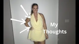 MY THOUGHTS - Women's Tie Backless Halter Mini Dress Cowl Neck A Line Asymmetrical Cocktail Dresses