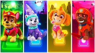 Paw Patrol Team Chase - Everest - Skye - Zuma Tiles Hop EDM Rush