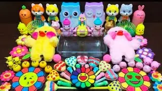 Mixing Random Things into Slime - Slime Smoothie - Satisfying Slime Videos