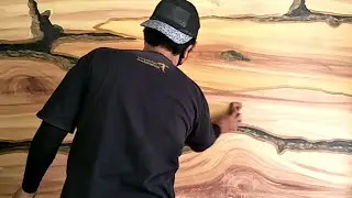 Buat Motif Dinding Papan Kayu !! Wooden Plank Motif Wall