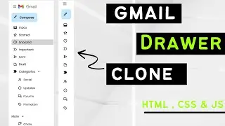 Gmail Drawer Clone Using HTML , CSS and JS