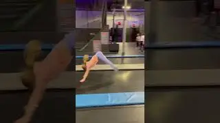 Messing Around On The Trampoline! #gymnast #skyzone #backhandspring