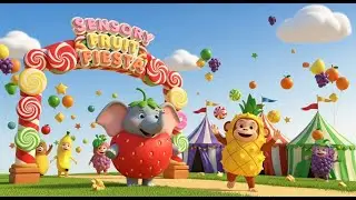 Baby Sensory 🍓 Dancing Fruit Paradise 🌸 | Relaxing Infant Visual Stimulation & Music 🎶