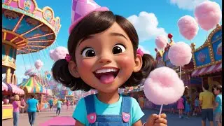 Cotton Candy, Sweet and Light Delight | Fun Candy Song for Kids | Playful Sugar Rhyme for Toddlers