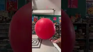 Inflating a 6 foot balloon indoors 🎈 #balloon #giantballoon #pop