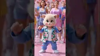 🐱💃 Cute Cat Dance in Front of Girls 😍 | Funny Cat #Shorts