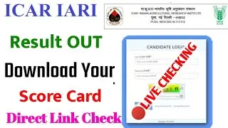 🔴LIVE - Icar result 2022,icar iari result date 2022,Icar result date,iari cut off #ICAR#IARI