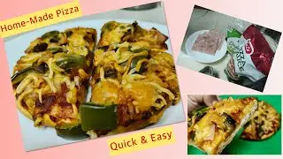 Quick & Easy Home-Made Pizza (Vlog #74) #trending #pizza #yummy #food #snacks 