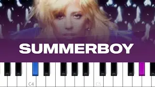Lady Gaga - Summerboy (piano tutorial)