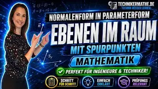 Normalenform in Parameterform mit Spurpunkten - Ebenen im Raum| Einfach erkl&auml;rt