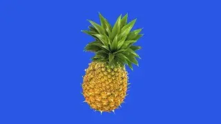 3D & Rotating pineapple fruit on green screen/ 3D ANIMATION Pineapple
