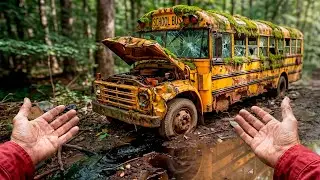 Первый запуск заброшенного школьного автобуса | Тест-драйв забытого школьного автобуса спустя 50 ...