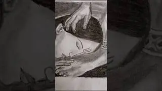 She Surrendered to Krishna | Heart-Touching Devotional Art Sketch #art #shorts  #KrishnaSketch