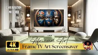 Modern AFRICAN Masks WALL ART | 4k Frame TV Art | #wallart #tvart #frametvart #framedart #4k