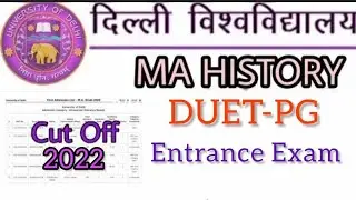 DUET PG - history cut off || MA history || #studyforpraise #history #duet #ignou