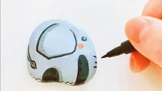 Stone Painting - a cute elephant | Draw a Elephant